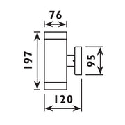 Beam Silver Up Down Outdoor Wall Light - Lighting.co.za