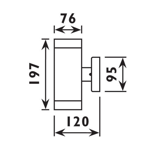 Beam Silver Up Down Outdoor Wall Light - Lighting.co.za