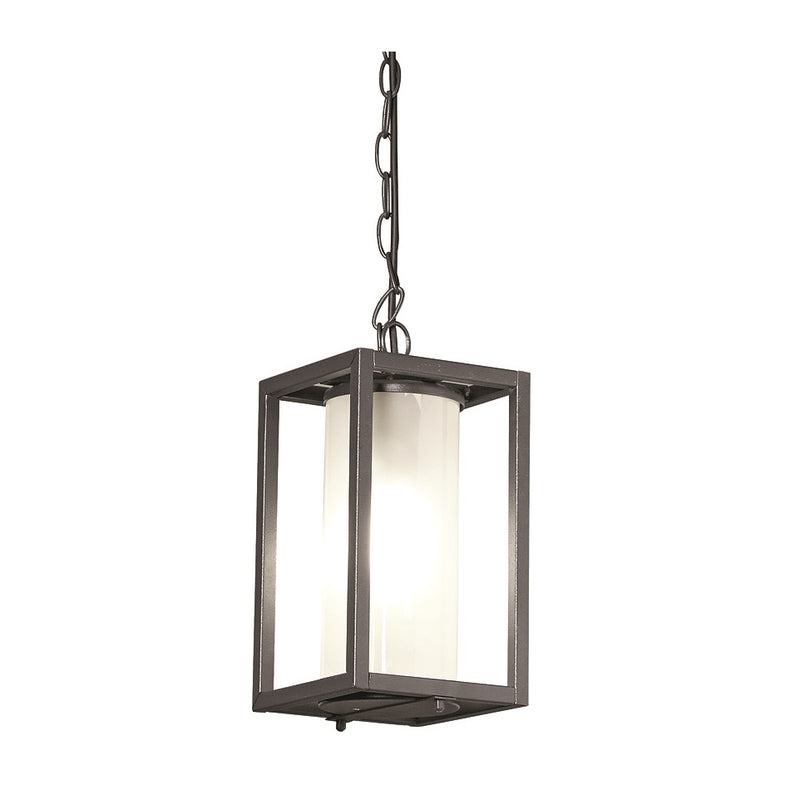 Austen Outdoor Black And Glass Lantern Pendant Light - Lighting.co.za