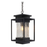 Osmo Sand Black And Glass Outdoor Pendant Light - Lighting.co.za
