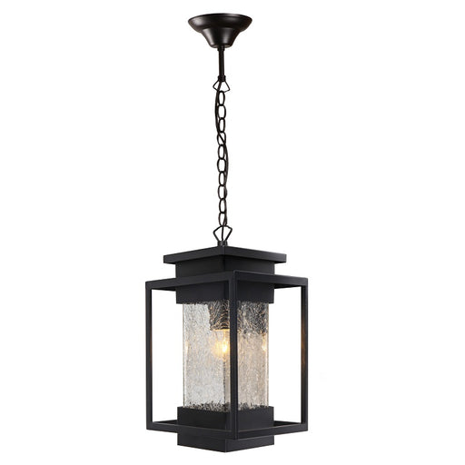 Osmo Sand Black And Glass Outdoor Pendant Light - Lighting.co.za