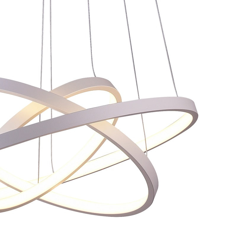 Flow 3 Ring White Or Chrome LED Pendant Light - Lighting.co.za