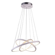 Flow 3 Ring White Or Chrome LED Pendant Light - Lighting.co.za