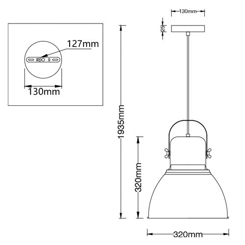 Analia White Or Grey Dome Pendant Light - Lighting.co.za