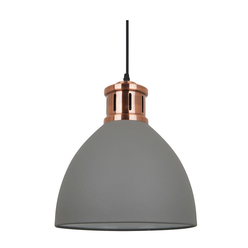Annabel White Or Grey Dome Pendant Light Available In 2 Sizes - Lighting.co.za