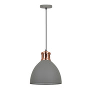 Annabel White Or Grey Dome Pendant Light Available In 2 Sizes - Lighting.co.za