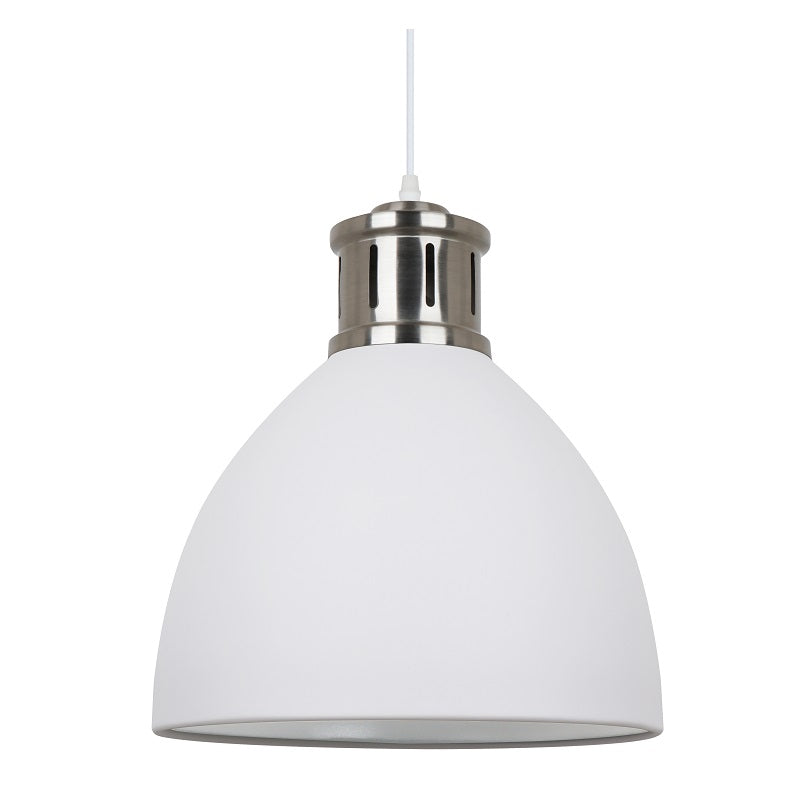 Annabel White Or Grey Dome Pendant Light Available In 2 Sizes - Lighting.co.za