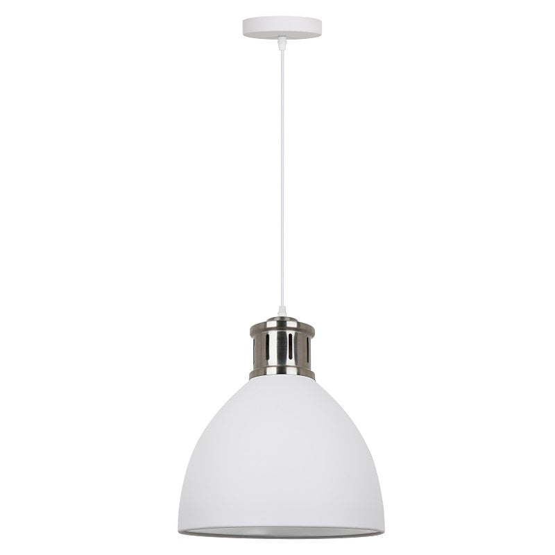 Annabel White Or Grey Dome Pendant Light Available In 2 Sizes - Lighting.co.za