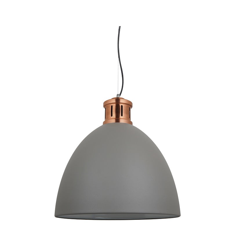 Annabel White Or Grey Dome Pendant Light Available In 2 Sizes - Lighting.co.za