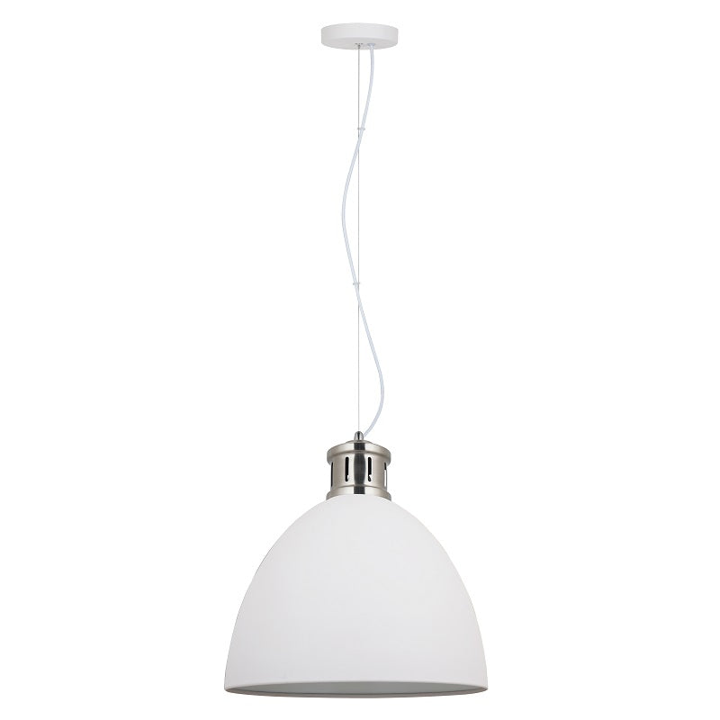 Annabel White Or Grey Dome Pendant Light Available In 2 Sizes - Lighting.co.za