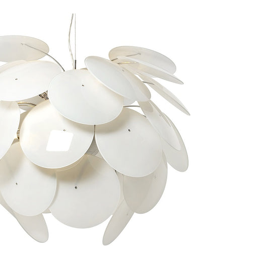 Lotus White Glass 8 Light Pendant Light - Lighting.co.za