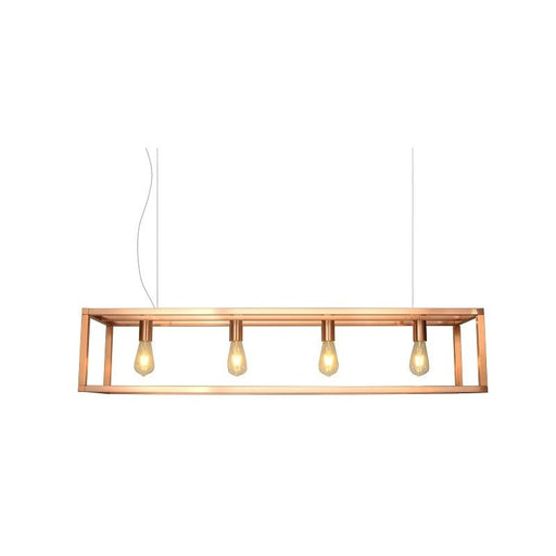 Collins Black Or Copper 4 Light Rectangular Bar Pendant Light - Hanging Lights - Lighting.co.za
