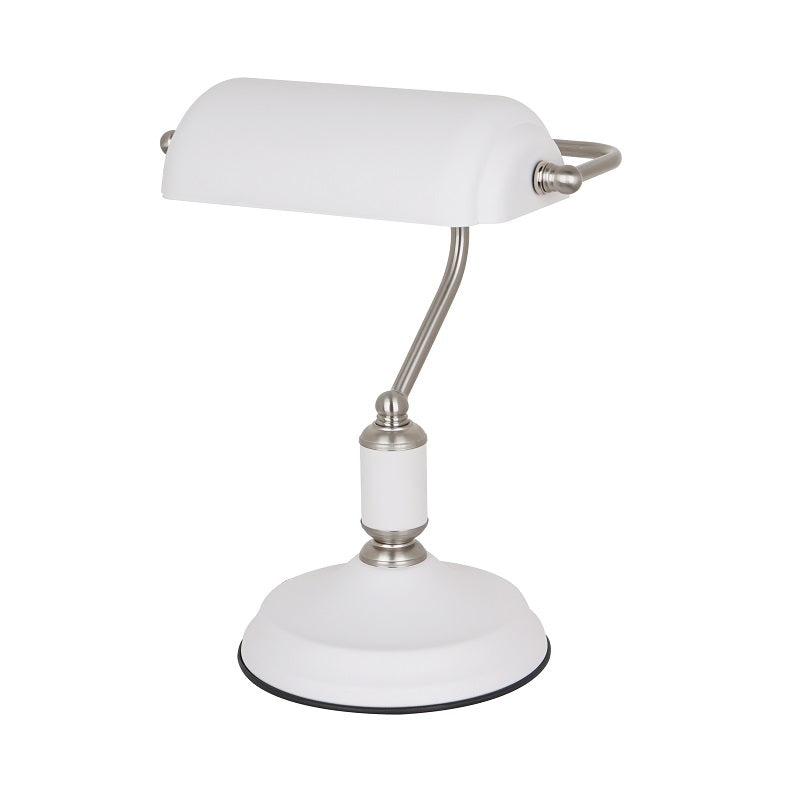 Bankers Grey or White Table Lamp - Lighting.co.za