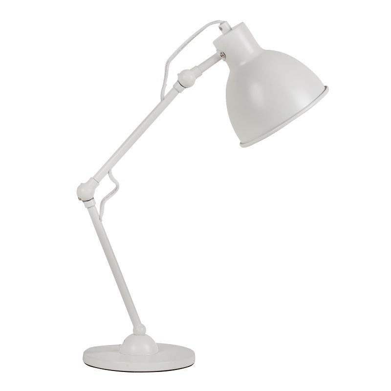 Ortez Brass Or White Adjustable Desk Lamp - Lighting.co.za