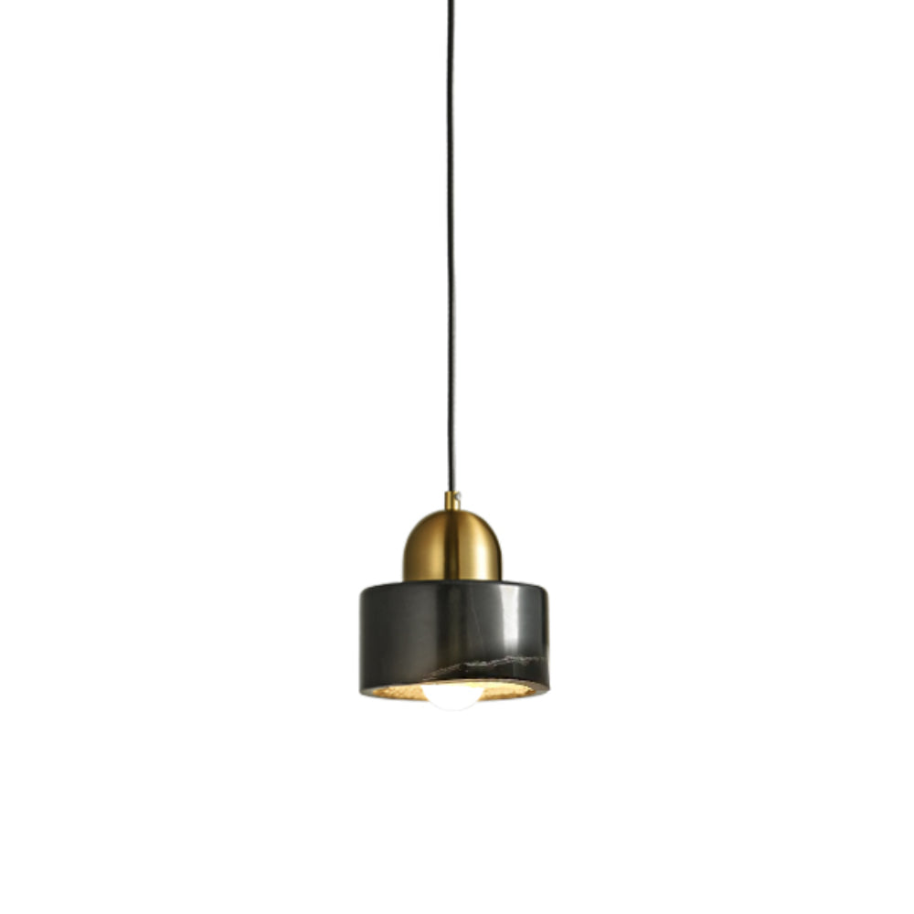 Retro X Marble and Brass Look Pendant Light — Lighting.co.za