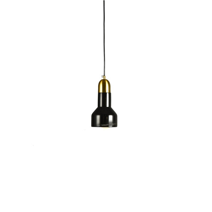 Retro Y Marble and Brass Look Pendant Light - Lighting.co.za