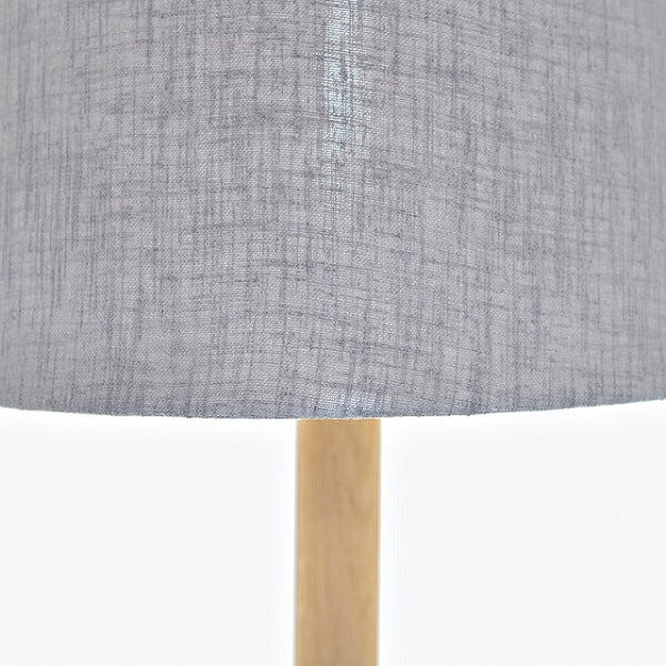 Luna Tripod Oak Wood And Shade Table Lamp - Lighting.co.za
