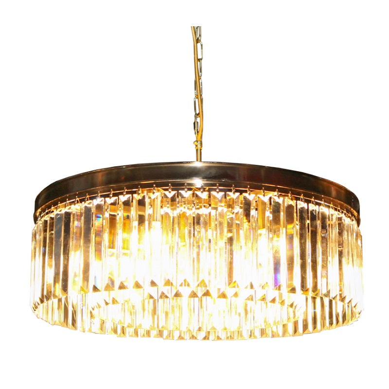 Westhouse Gold Round Clear Crystal Chandelier - Lighting.co.za