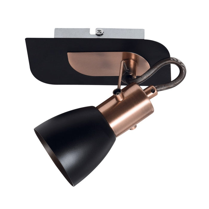 Titan Adjustable GU10 Black Copper | Chrome 1L Spotlight - Lighting.co.za