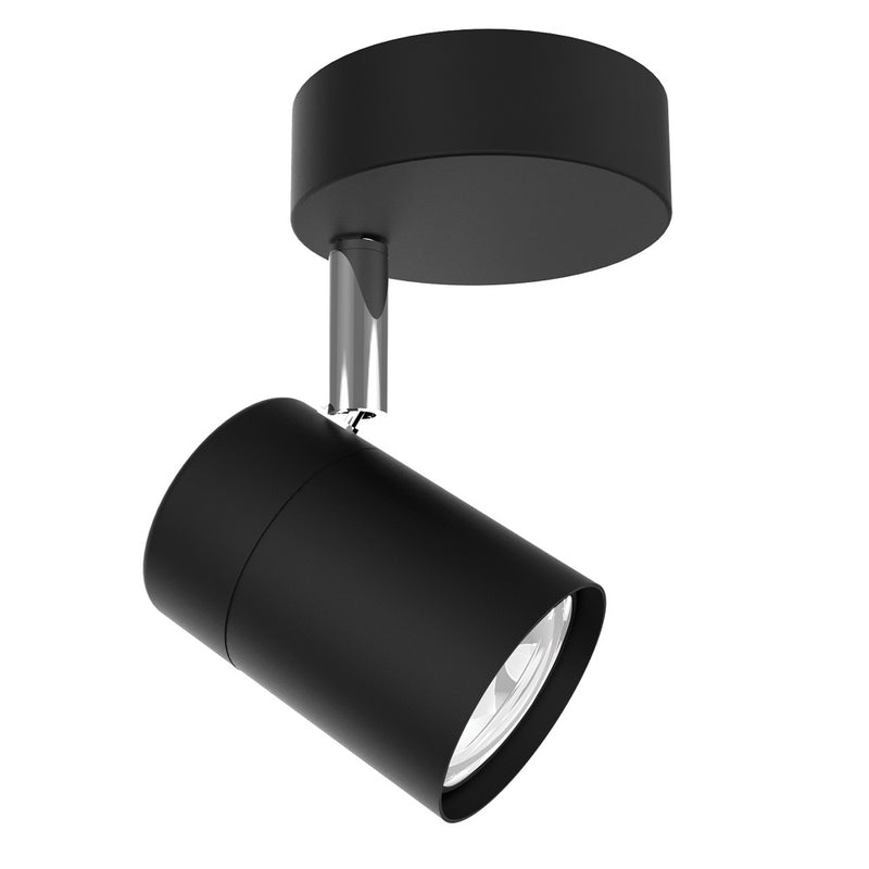 Vermont Black Adjustable GU10 1 Light Spot Light - Lighting.co.za