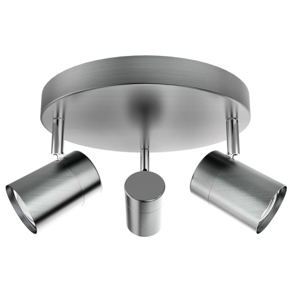 Vermont Silver Adjustable GU10 3 Light Spot Light - Lighting.co.za