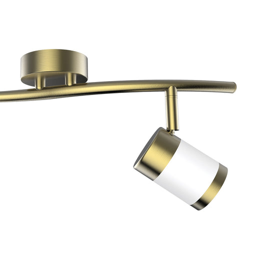 Oriel White Gold Adjustable GU10 2 Light Spot Light - Lighting.co.za