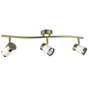 Oriel White Gold Adjustable GU10 3 Light Spot Light - Lighting.co.za