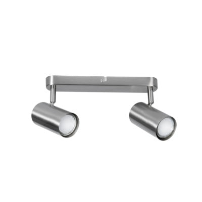Stockholm Silver Adjustable GU10 2 Light Spot Light - Lighting.co.za