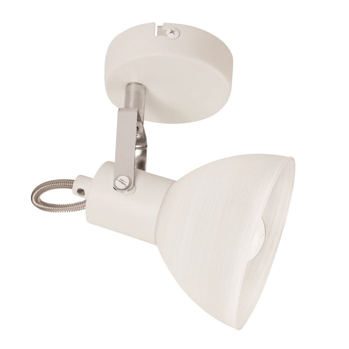 Luna White Metal and Frosted Glass 1L Spotlight - Lighting.co.za