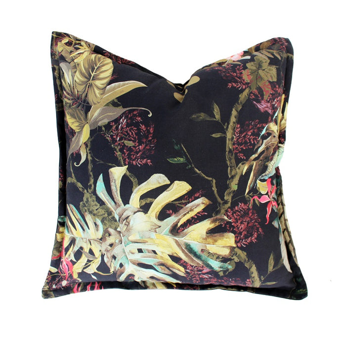 Hibiscus Black Scatter Cushion - Lighting.co.za
