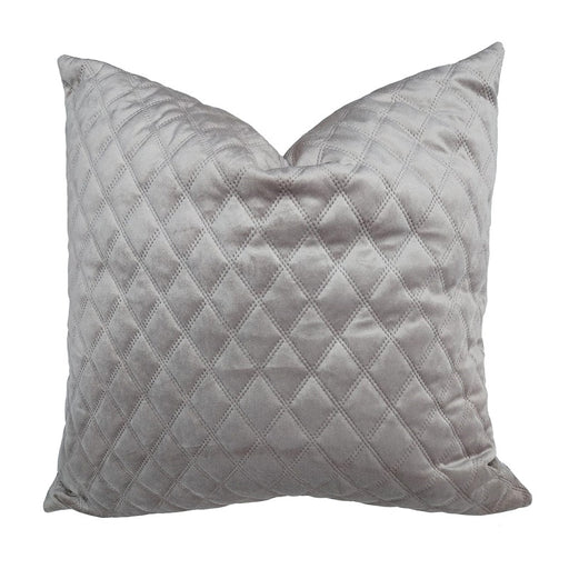 Quilted Velvet Monsoon Grey Scatter Cushion - Lighting.co.za