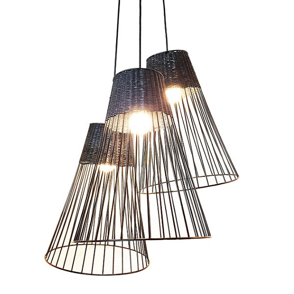 Wire Cone 3 Light Cluster Pendant Light - Lighting.co.za
