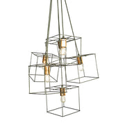 Black And Copper 6 Light Cluster Pendant Light - Lighting.co.za