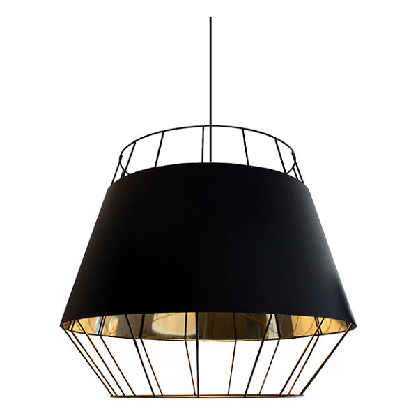 Madonna Black And Gold Wire Shade Pendant Light - Lighting.co.za
