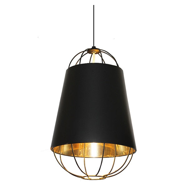 Lourdes Black And Gold Wire Shade Pendant Light - Lighting.co.za
