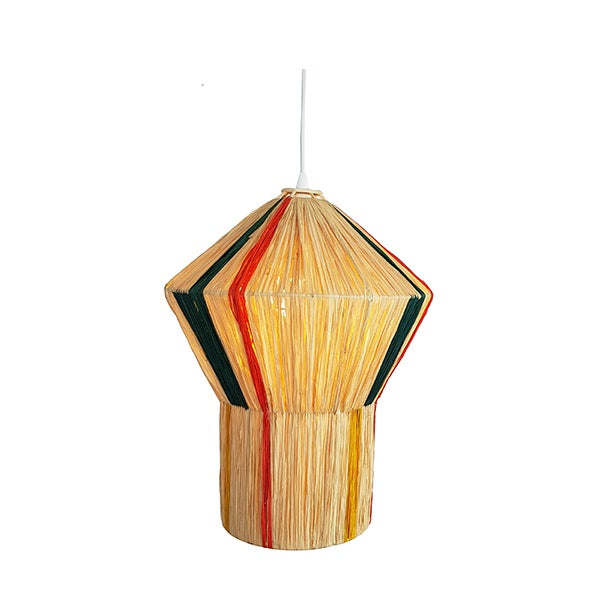 KH Natural Raffia Wrap Lantern Pendant Light - Lighting.co.za