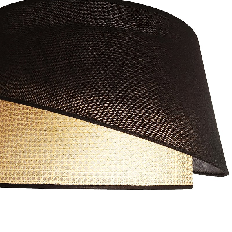 Cape Lux Angled Woven Rattan Cane Shade Pendant Light - Lighting.co.za