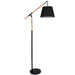 Nordic Black And Wood Floor Lamp - Lighting.co.za
