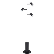 Kennedy 3 Light Black | White Floor Lamp - Lighting.co.za