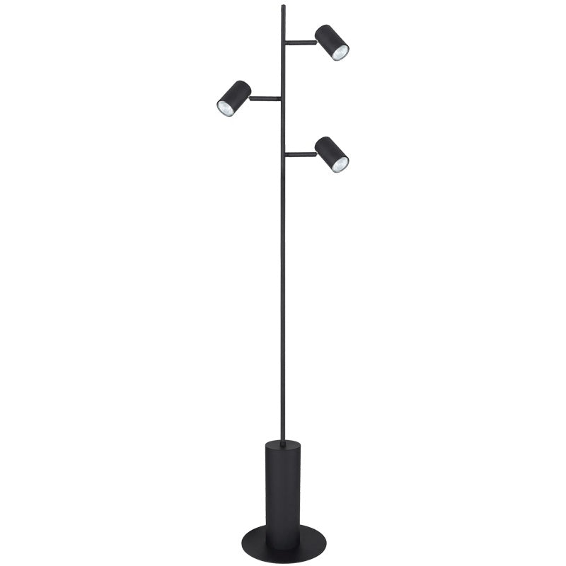 Kennedy 3 Light Black | White Floor Lamp - Lighting.co.za