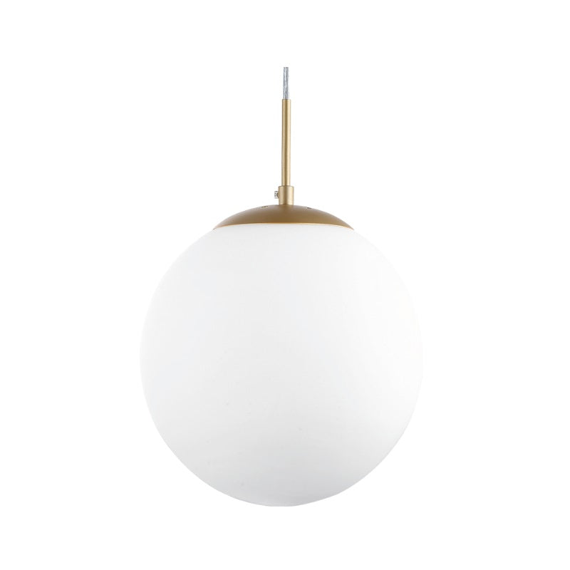 Globe Gold | Black | Silver and Opal Glass Ball Pendant Light 4 Sizes - Lighting.co.za