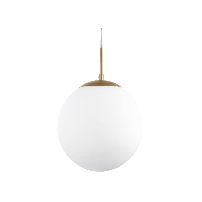 Globe Gold | Black | Silver and Opal Glass Ball Pendant Light 4 Sizes - Lighting.co.za