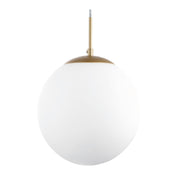 Globe Gold | Black | Silver and Opal Glass Ball Pendant Light 4 Sizes - Lighting.co.za
