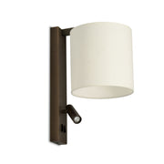 Saxon Black or Bronze LED Bedside Reading Wall Light with Shade - Lighting.co.za