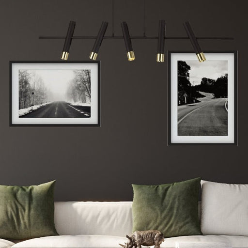 1925 Black and Gold Linear LED Pendant Light - Lighting.co.za