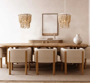 Zanzibar Natural Wooden Bead Chandelier - Lighting.co.za