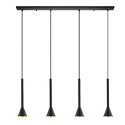 Cortaderas Flute Slim Black Gold Linear Pendant Light - Lighting.co.za
