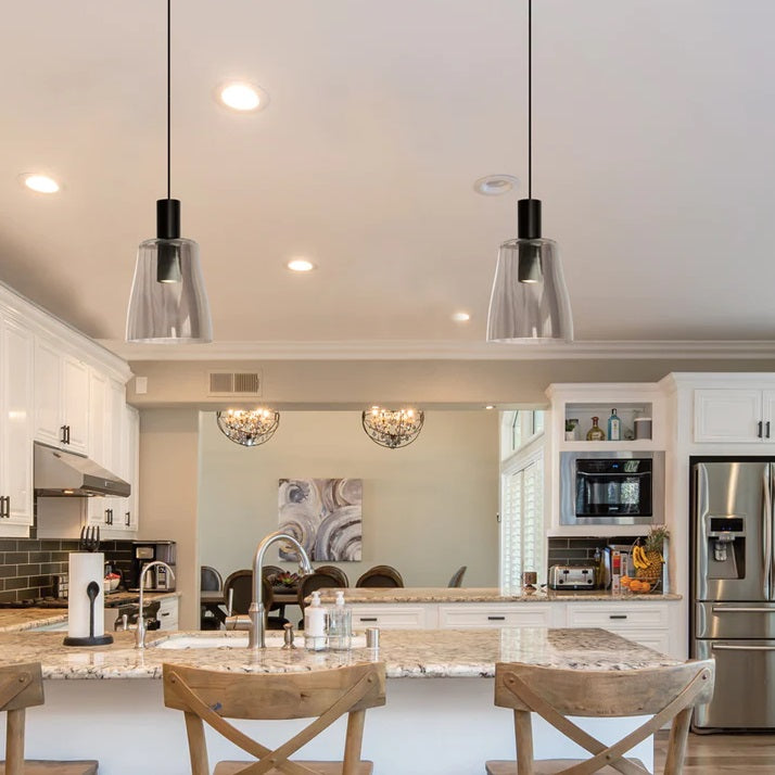 Seville Black and Smoke Glass Pendant Light - Lighting.co.za