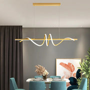 Doodle Black Or Gold LED Linear Pendant Light - Lighting.co.za