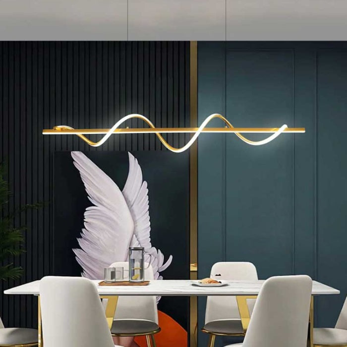 Whisper Black Or Gold LED Linear Pendant Light - Lighting.co.za